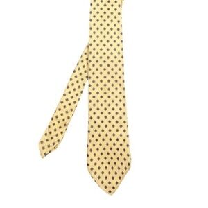 Envoy Yellow Geometric Medallion Silk Necktie Mens One Size